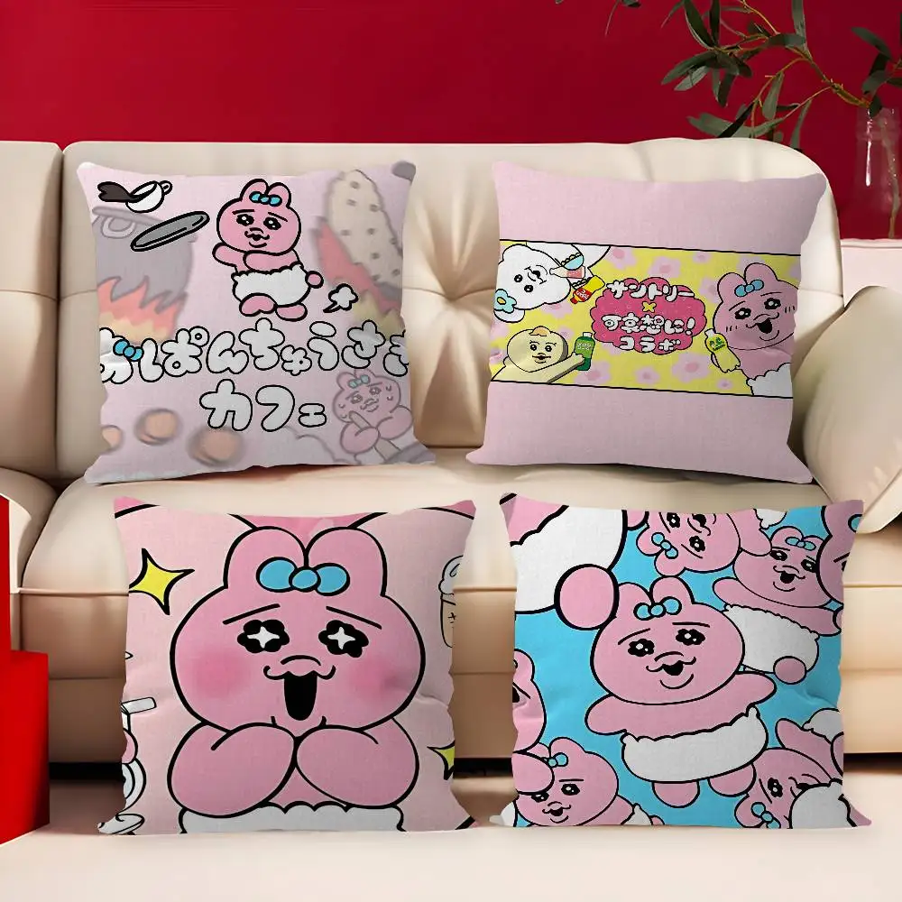 O-Opanchu Cute Usagi Pillow Anime Pillow Sofa Bed Head Pillow Cover Cushion Cover 45x45 cm Fashion