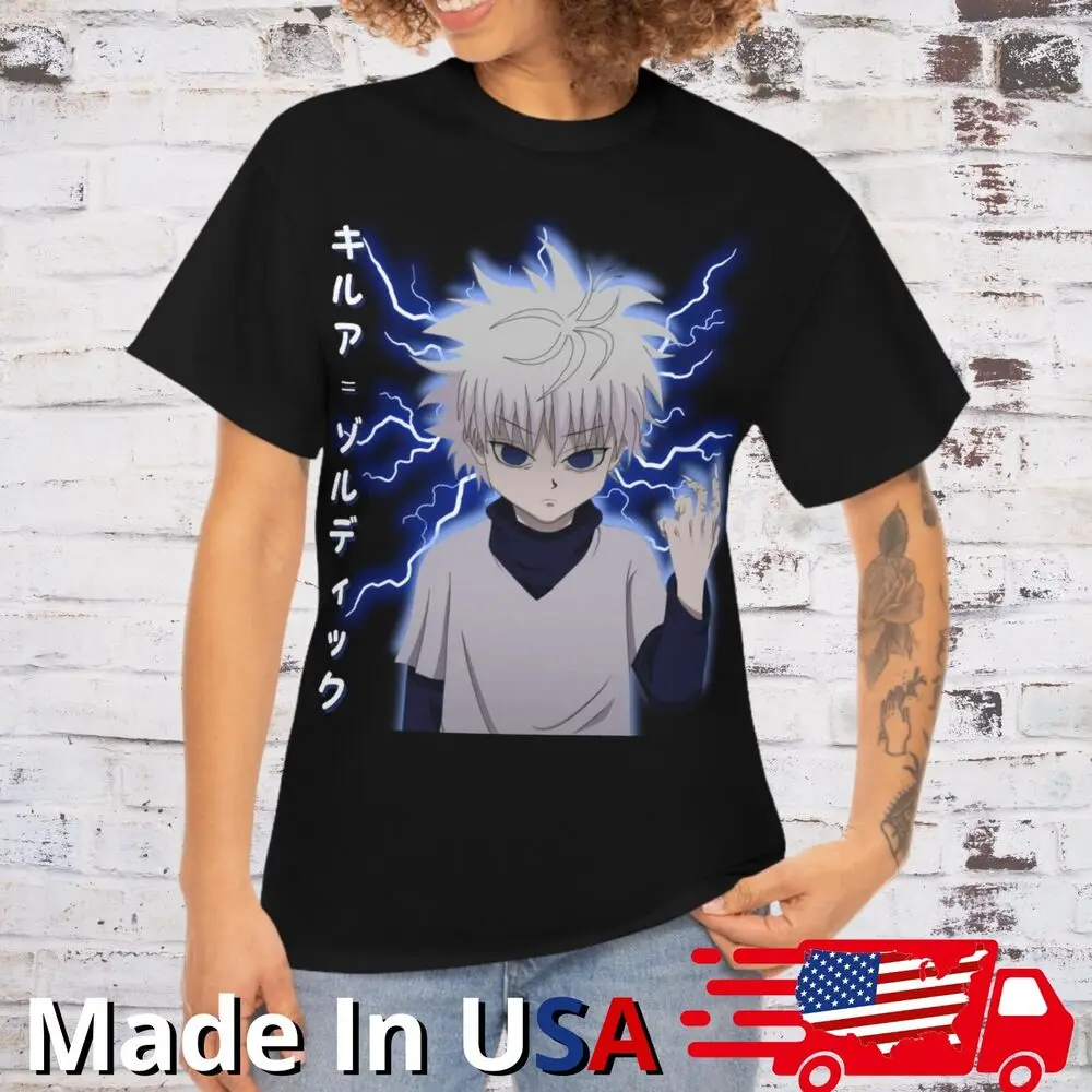 Killua T Shirt Hunter x Hunter Tee Anime Clothing Cosplay Manga Japanese Gon