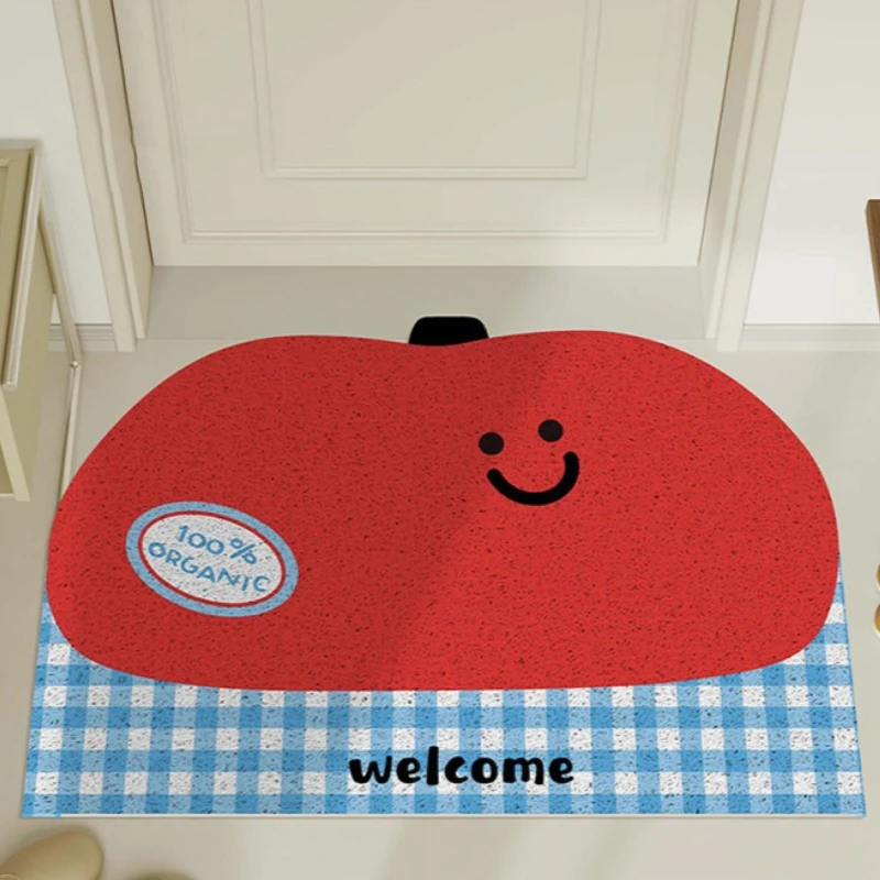 Cartoon Dirt Resistant PVC Silk Ring Door Mat Entrance Mat Scraping Mud Anti Slip and Dirt Resistant Bathroom Entrance Foot Rugs