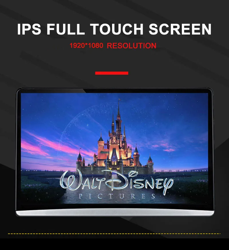 13.3 Polegadas 1920*1080 Tela Sensível Ao Toque Monitor de Encosto de Cabeça Do Carro Player com Usb Wifi Android Monitor de Encosto de Cabeça Do Carro