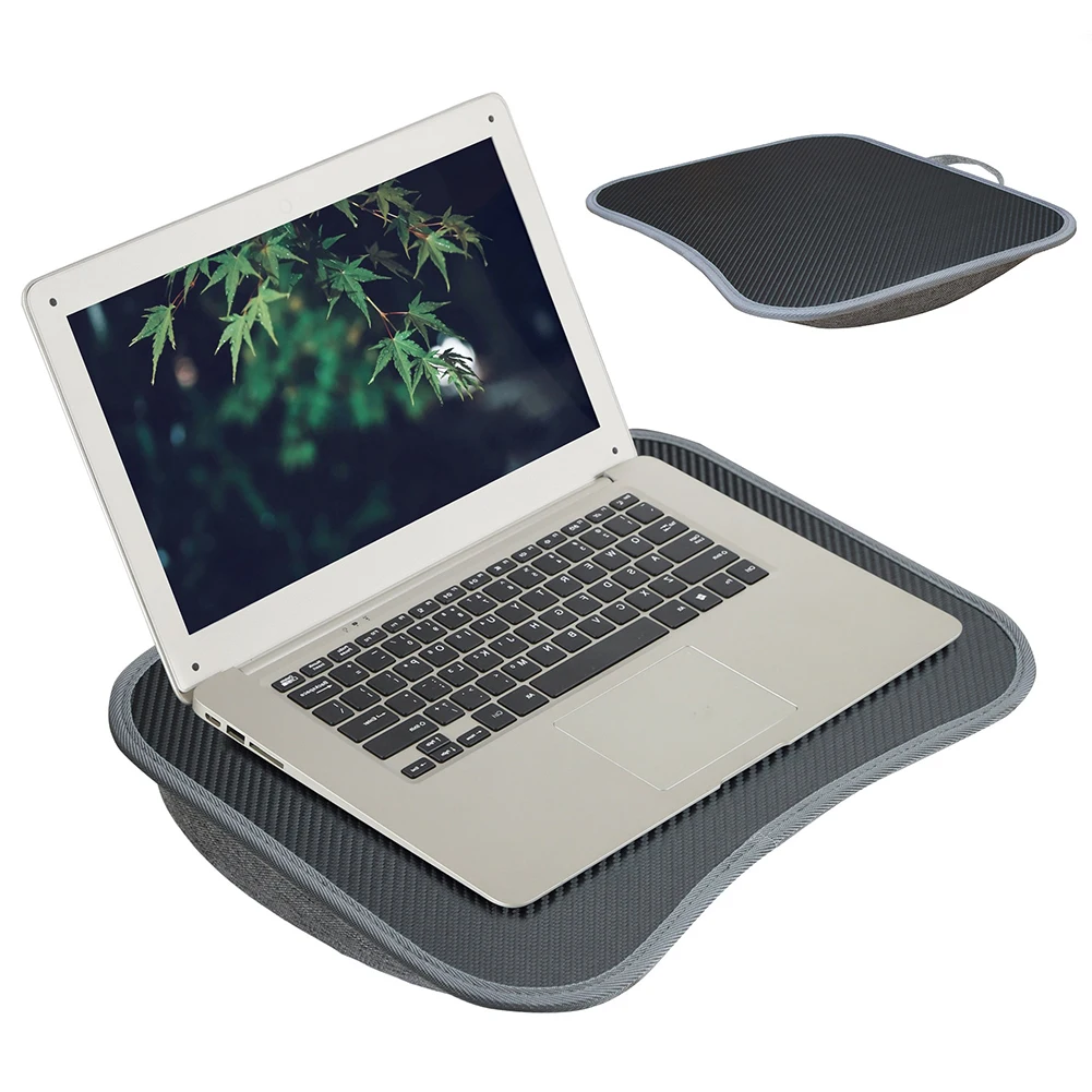 Laptop Lap Desk with Soft Pillow Cushion Multifunctional Laptop Desk Writing Padded Tray for Home & Office