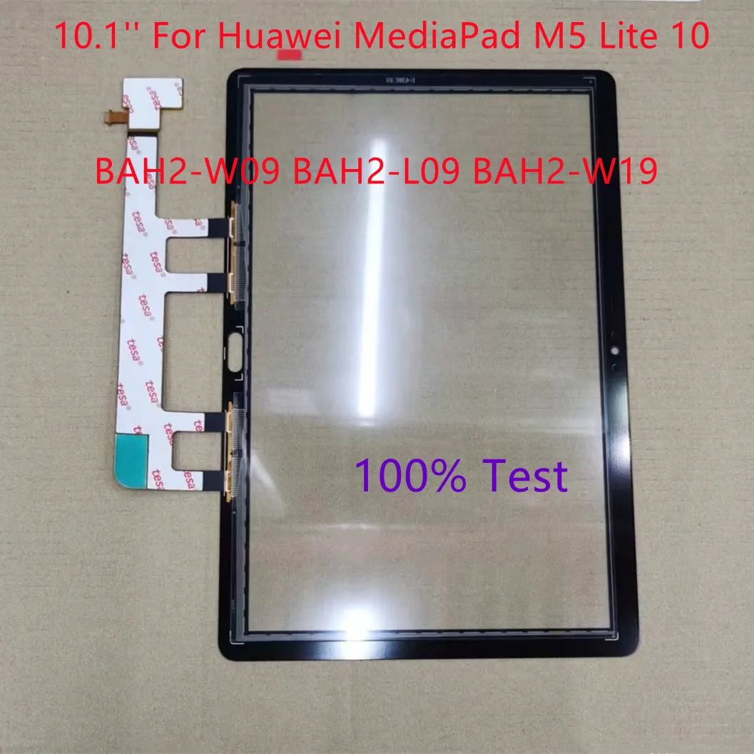 New For Huawei MediaPad M5 Lite 10 BAH2-L09 BAH2-W09 BAH2-W19 Touch Screen Front Glass Digitizer Panel + OCA Glue 100% Tested