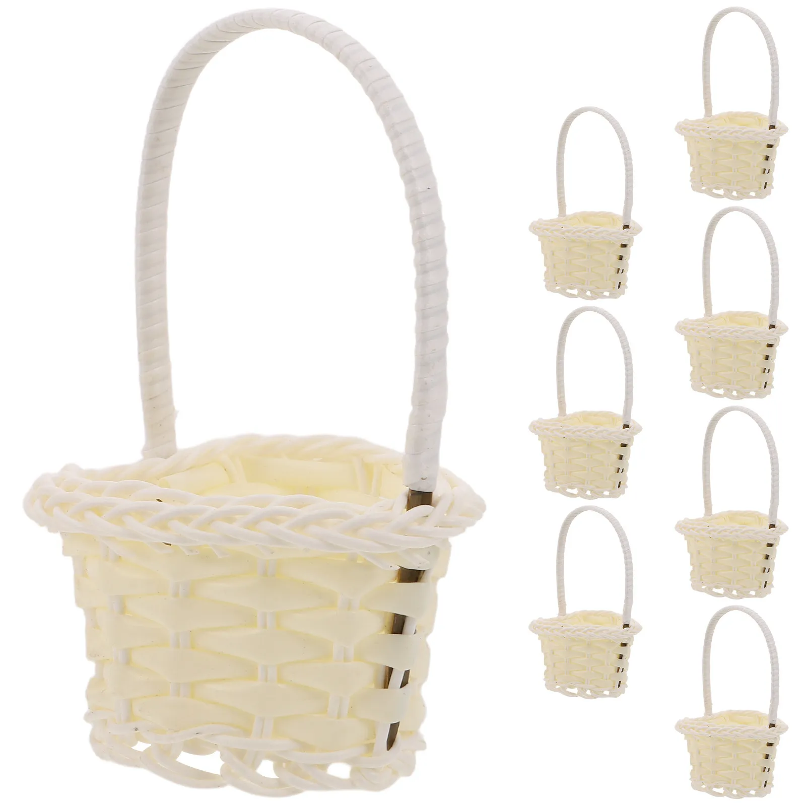 

Набор из 8 мини-корзинок в форме сердца для Пасхи, свадеб, подарков на День святого Валентина, декоративных украшений, пасхальных корзинок