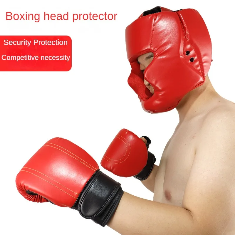 Head protection face protection fighting boxing helmet Sanda adult children face protection fighting Taekwondo headgear