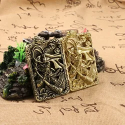 Sun Wukong Bronze Medal Monkey King 3D Carving Pendant Desk Decoration Winning Buddha Copper Figurines States Souvenir