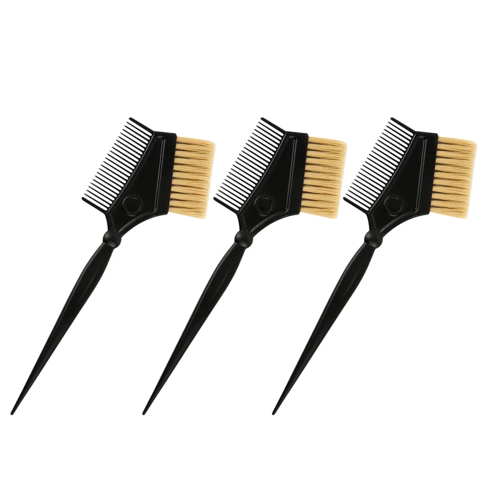 

3 Pcs Hair Dye Comb Salon Supply Pintail Hairdressing Applicator Brush Barber Tool Combs Black Dyeing Bride