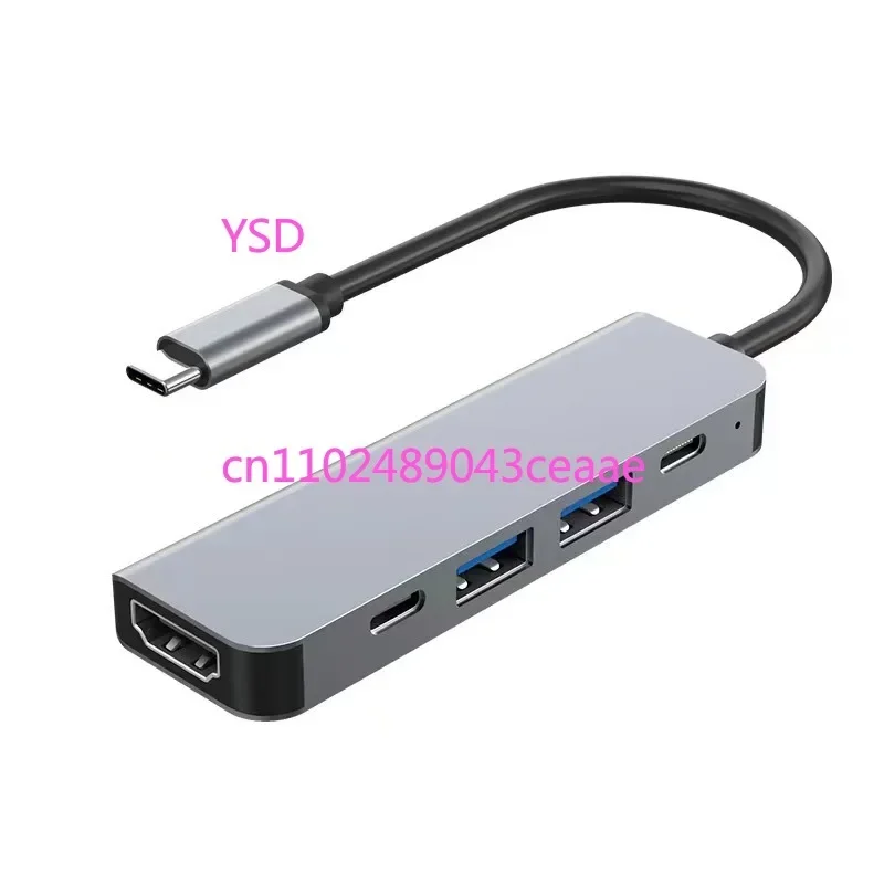 Type c 7 in 1 Docking Station HDMI USB Multi port Hub Aluminum Alloy for Notebook Screen Projection