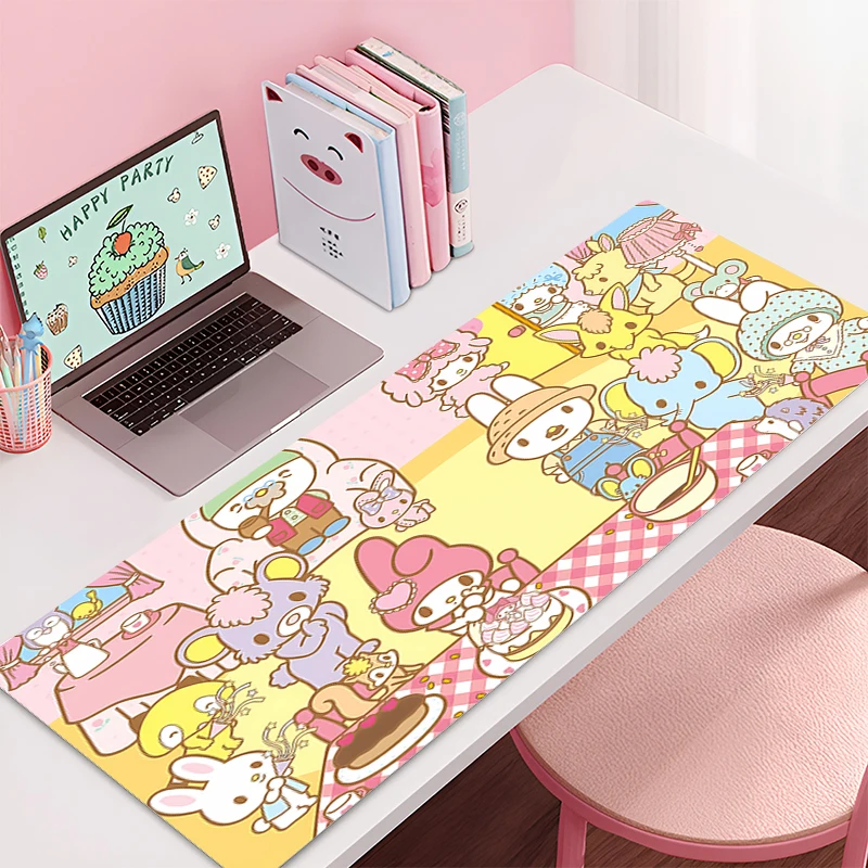 Großes Gaming-Mauspad meine Melodie matte rutsch feste Gummi Spiel Maus Computer Tastatur Matten Pad Tisch matte Sanrio Kawaii Wohnkultur