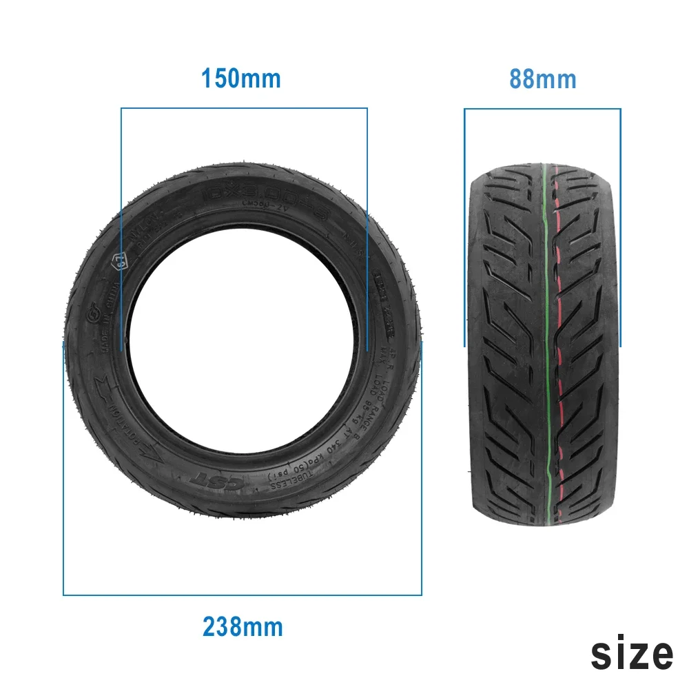 10x3.00-6 Vacuum Tire for Zero 11X Kaabo Wolf Electric Scooter Kugoo M4 Pro Kickscooter 10x3.0 CST Wear Resistant Tubeless Tyre