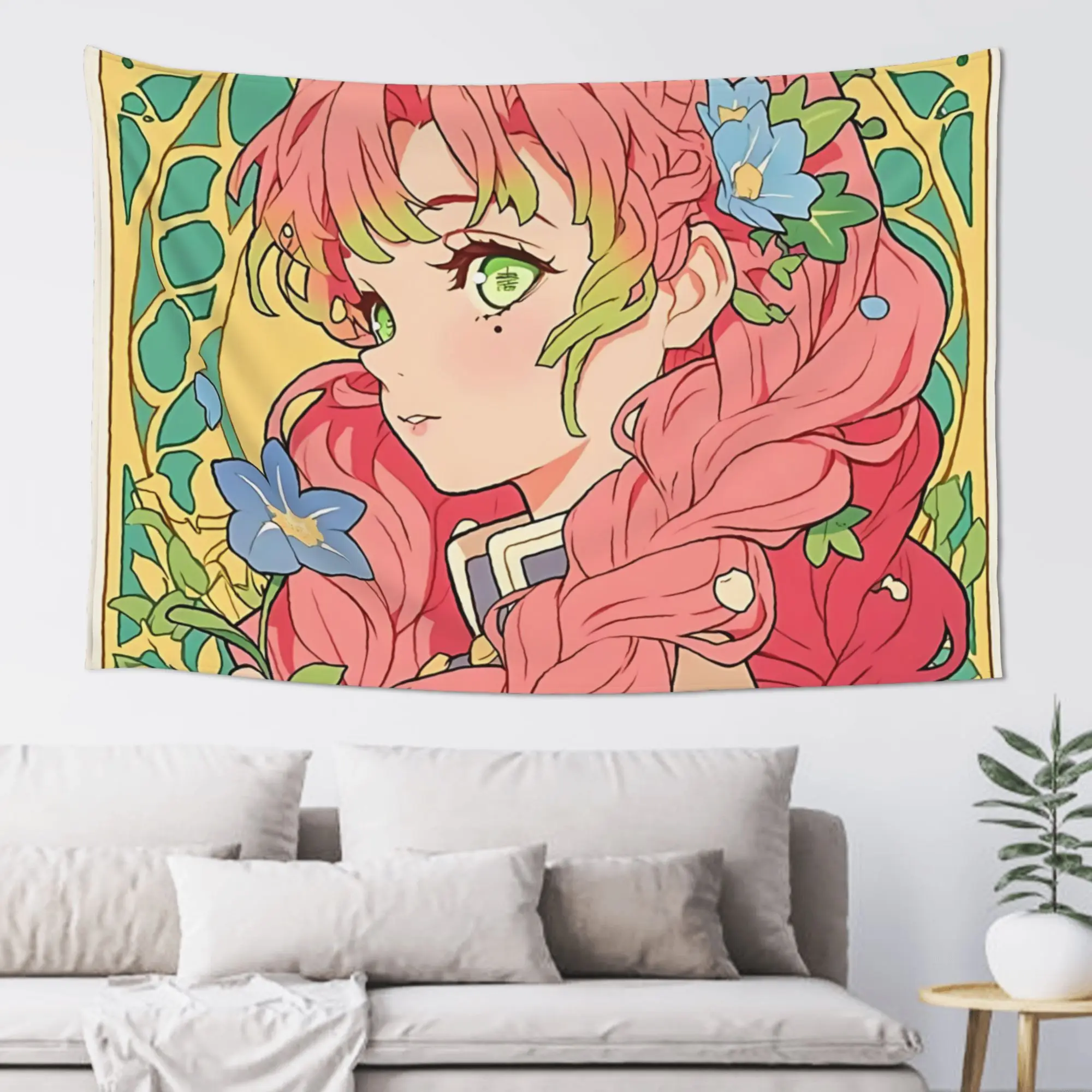 Cutecore Christmas Demon Slayer Tapestry Bedroom Decoration  Wall Hanging Blanket Tapestry Cool Stuff For Room