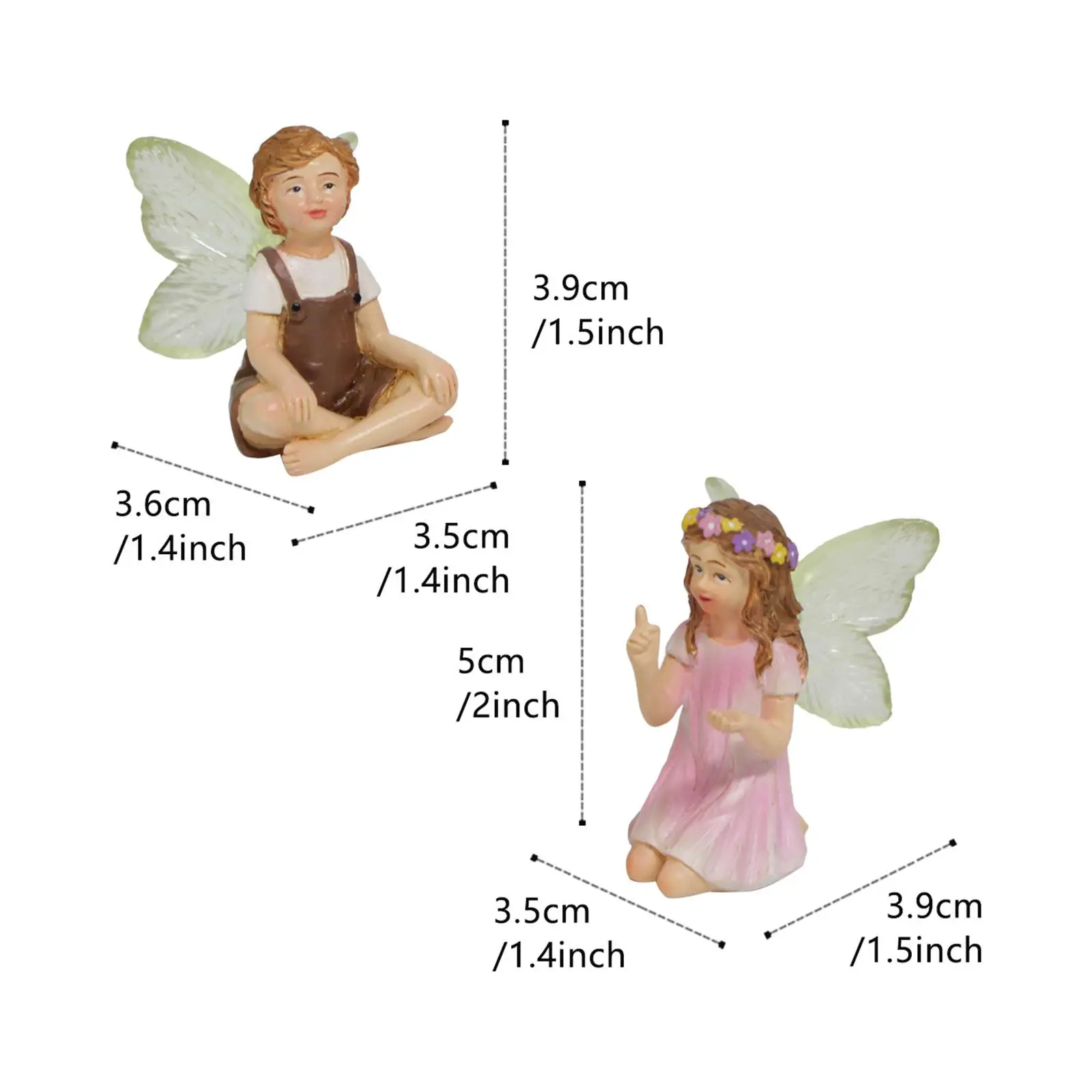 2x Sculptures DIY Craft Planter Pot Decorations Garden Decoration for Pond Flower Pot Yard Porch Outdoor Indoor Decor Patio Lawn