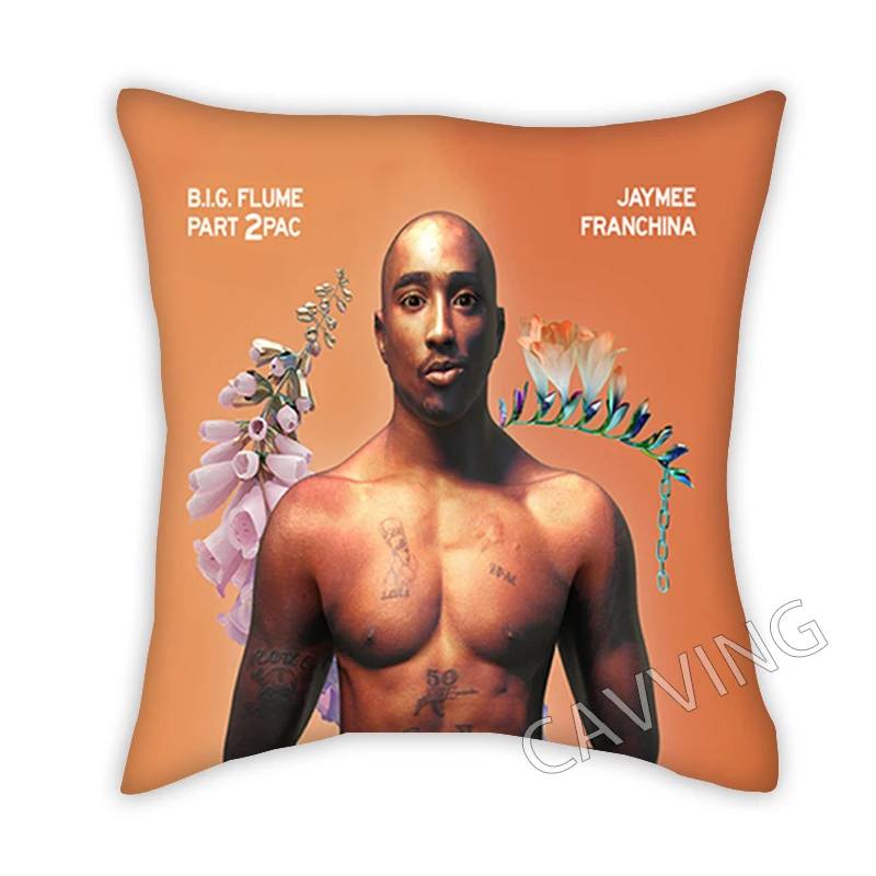 Tupac 3d impressão poliéster fronhas decorativas lance travesseiro capa quadrada zíper casos fãs presentes decoração da sua casa