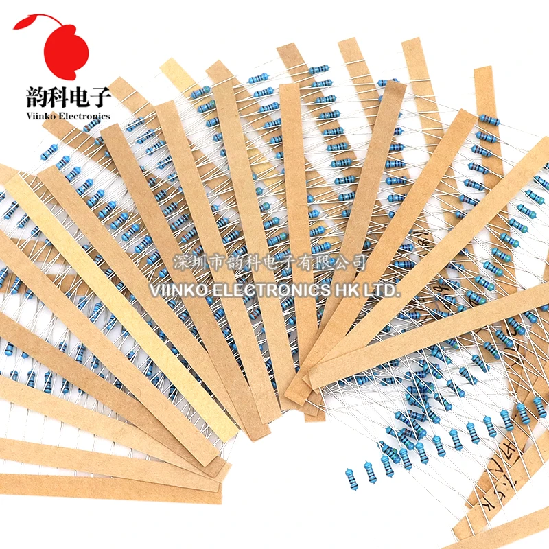 Imagem -04 - Metal Film Resistor Kit Faça Você Mesmo Amostras Pack Sortimento Grupo 156 Valores 1r10m Ohm Ohm 3120 Pcs 4w