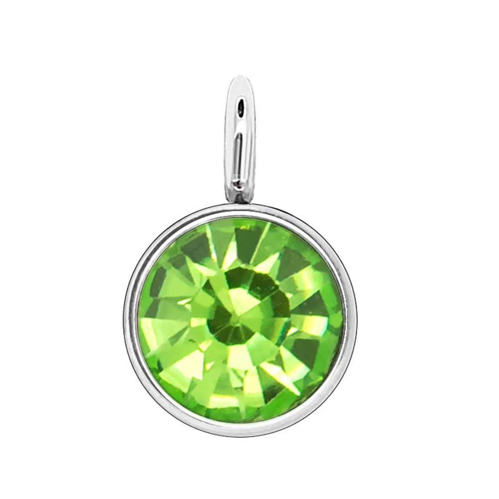 

24 pcs Birthstone Pendant Jewelry Gemstone Necklace Charms Stainless Steel Assorted Rhinestones Craft Materials