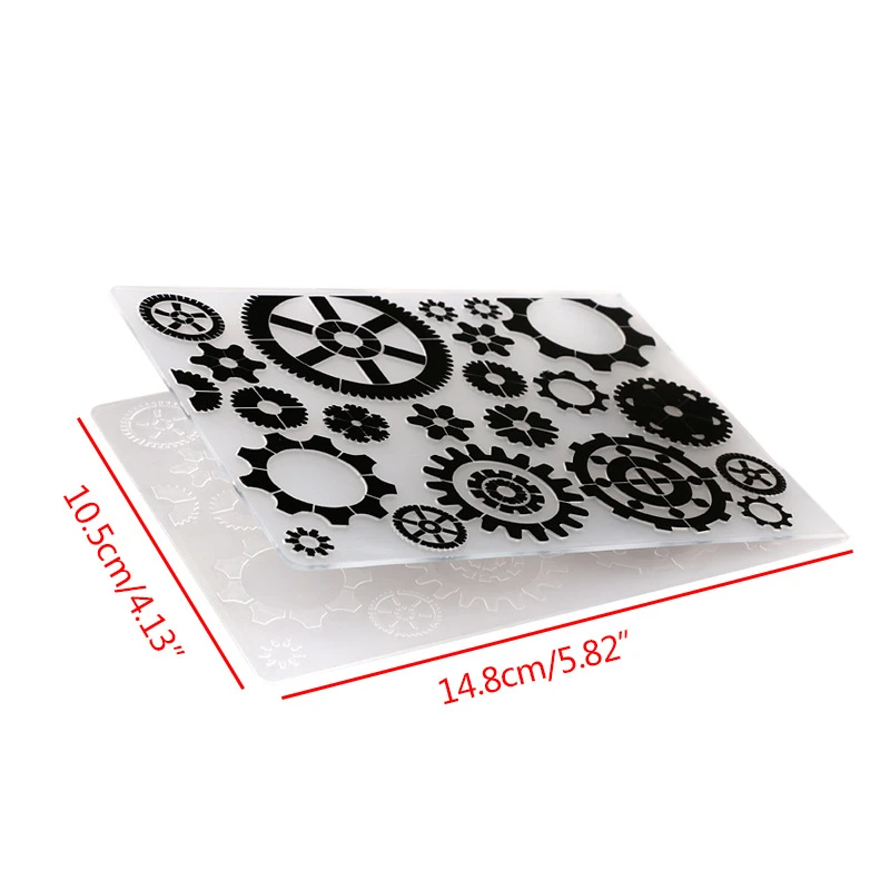 10.5x14.5cm 3D Embossing Folder Transparent Embossing Plastic Plates Design For DIY Paper Cutting Dies Scrapbooking Gift Card