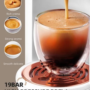 ماكينة صنع القهوة CAFELFFE 5 في 1 Fit Dolce Gusto Nespresso Capsule ESE Pod Ground Coffee K-Cup 19bar ساخن / بارد ، هدية أفضل 6 أسعار لماكينة قهوة نسبريسو - رقم 1
