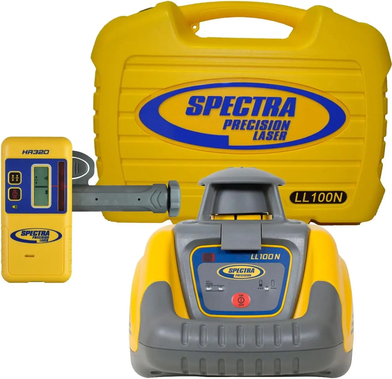 

Spectra Precision LL100N Laser Level, Self-Leveling laser with HR320 Receiver, C59 Rod Clamp, Alkaline Batteries, Carry Case , Y