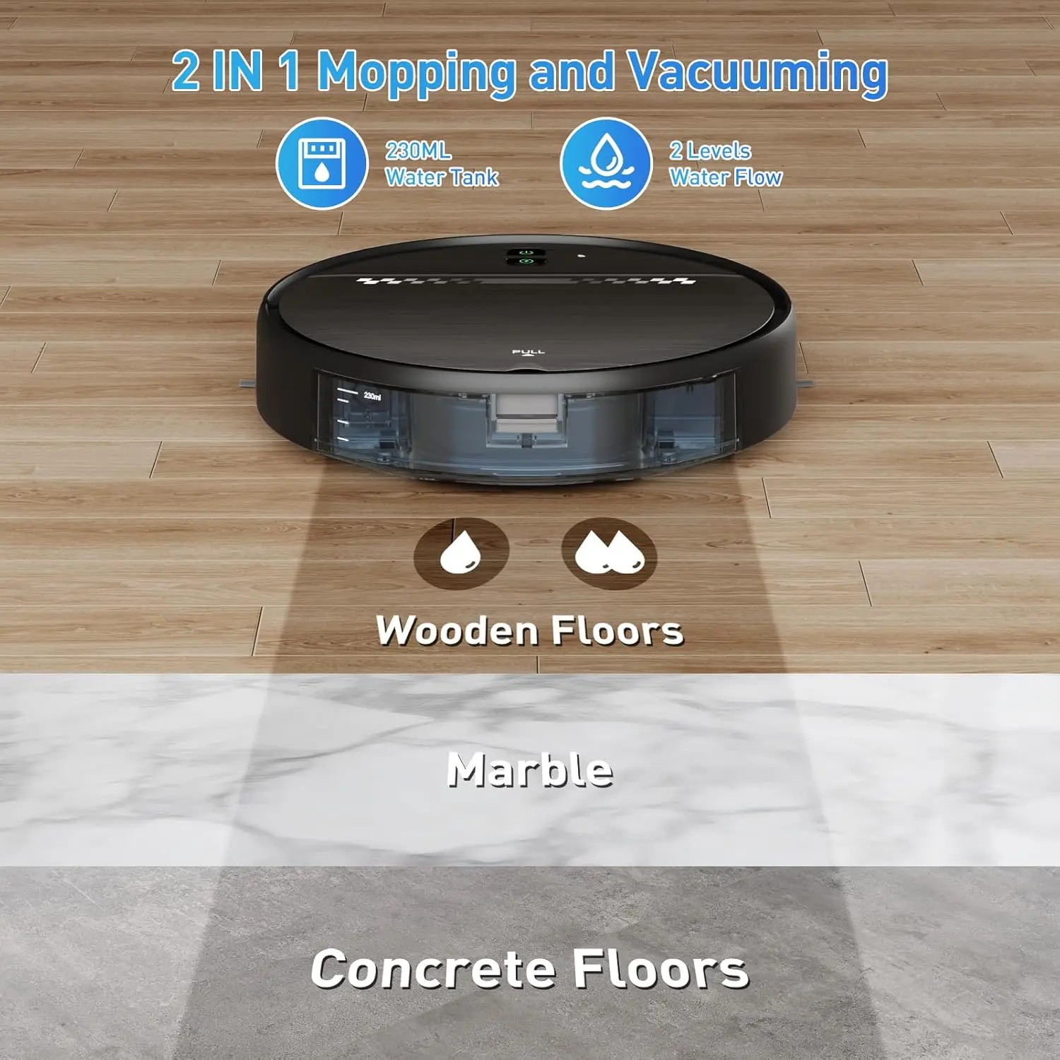 Robot Vacuum with Wi-Fi/APP/Alexa, Self-Charging Robot Vacuum and Mop Ultra Slim Quiet, Ideal for Ha