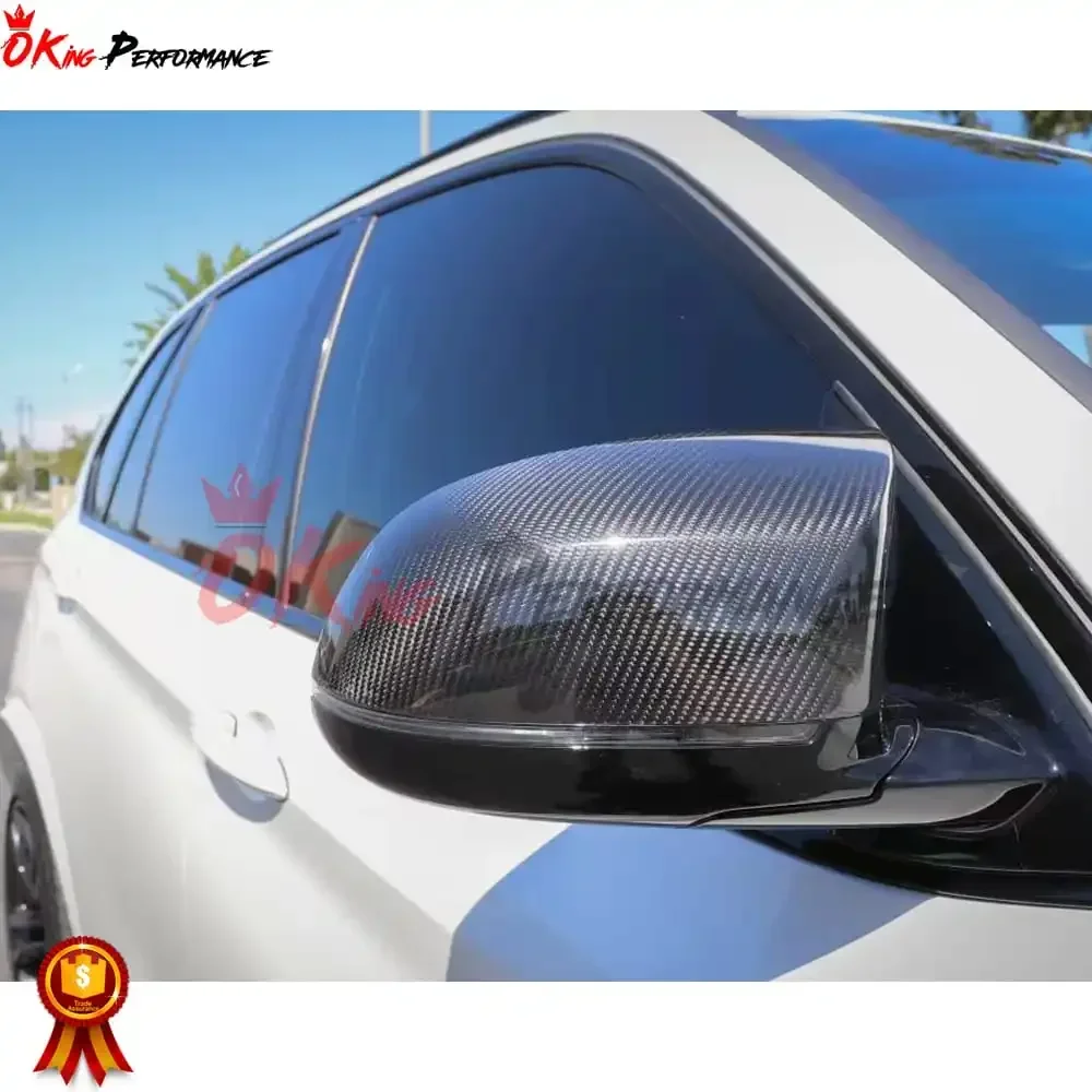 Dry Carbon Fiber Replacement Side Mirror Cover For X5M F85 2015-2018