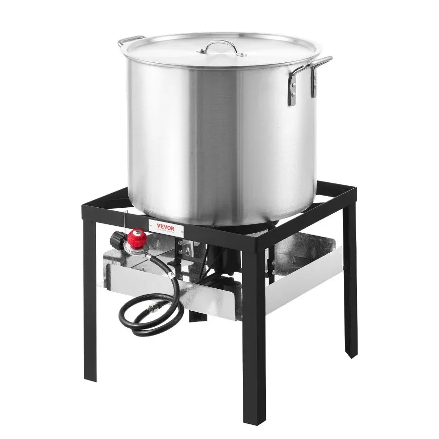 

80 Qt Seafood Boiling Kit with Strainer Outdoor Crab Crawfish Cooking Pot