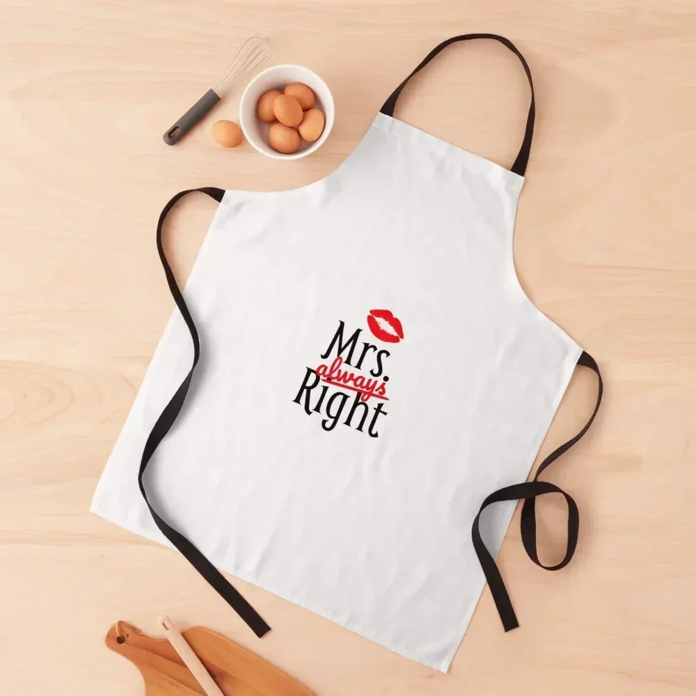 Mrs. always Right valtiness Apron esthetician Kitchen Things Apron