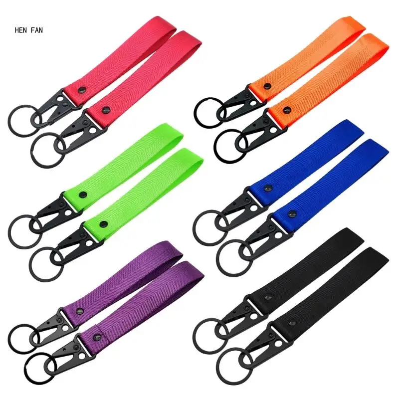 Fashion Ribbon Keychain Lanyard Business Gift Key Chain Men Women Car Key Strap Waist Wallet KeyChains Keyrings M89D