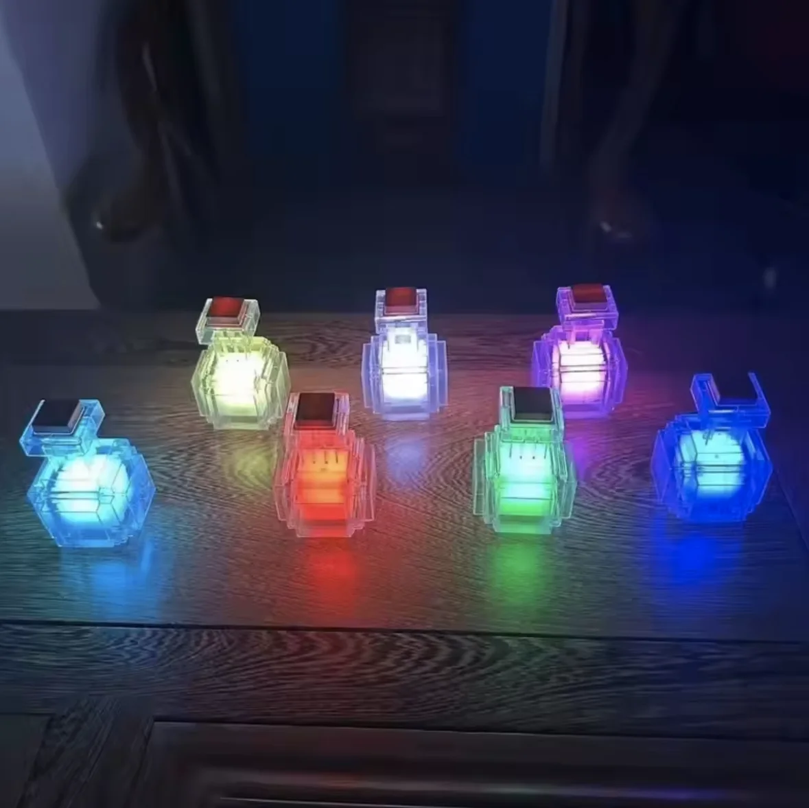 High-quality Pixel-style Potion-bottle Night Light Tap To Cycle 7 Colors Perfect Desk Décor Color Changing