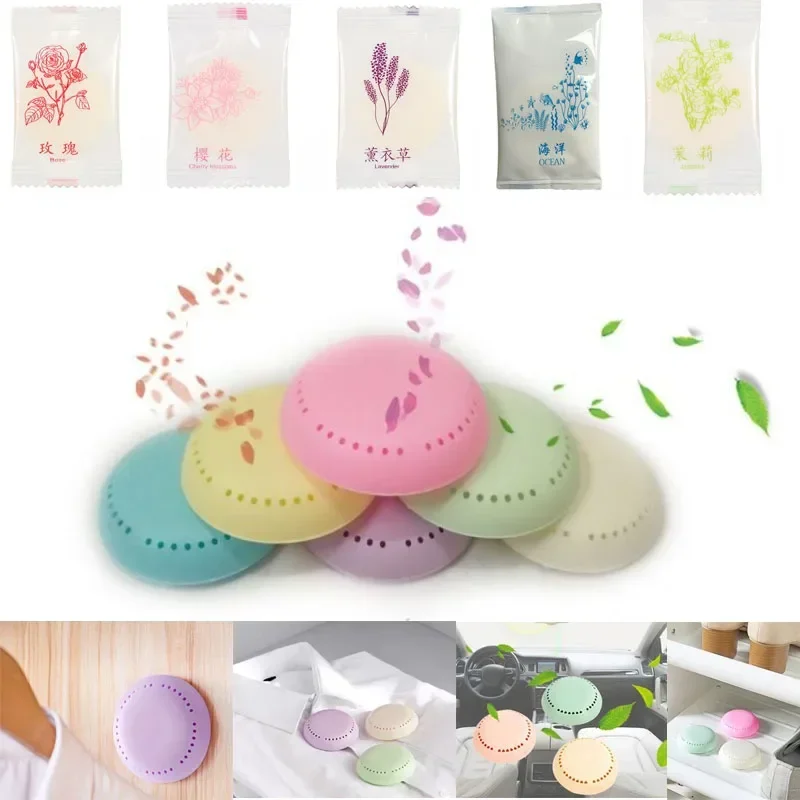 Solid Air Freshener Toilet Aromatherapy Fragrance Durable Deodorant Bedroom Wardrobe Car Home Household Round Fresher Incense