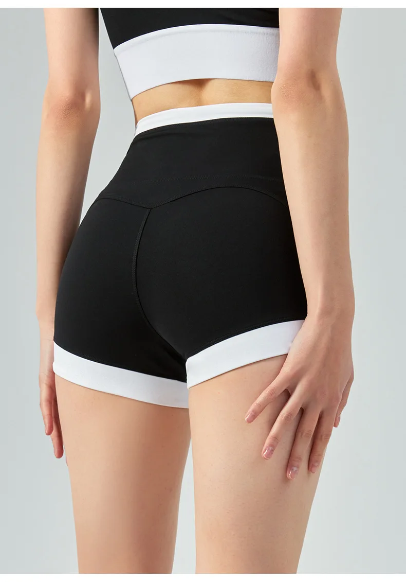 

Брюки из трех частей без нержавеющих линий, высокая талия, компрессия живота, подтяжка бедер, бег, шорты для фитнеса для женщин