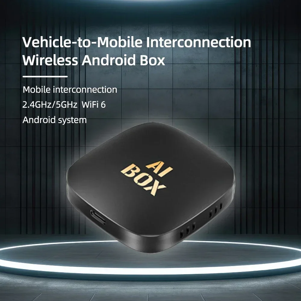 Android ai caixa com fio para carplay sem fio android adaptador automático wifi para youtube nexflit carros inteligente ai caixa bulit in play stroe