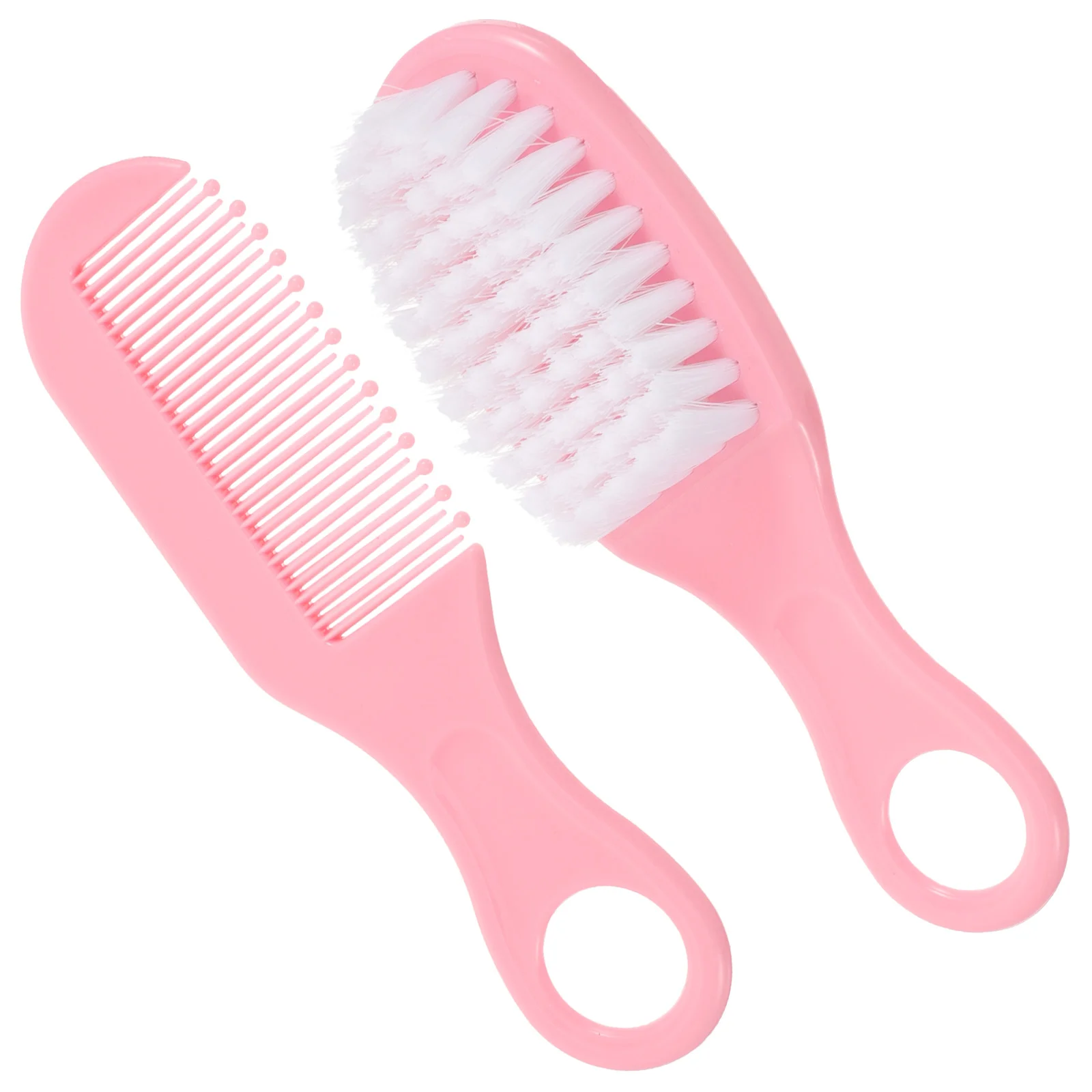 1 Juego de cepillo y peine para bebé, cepillo para el pelo de masaje para recién nacido, Kit de peine (rosa), peine para bebé, peine de masaje, peine infantil