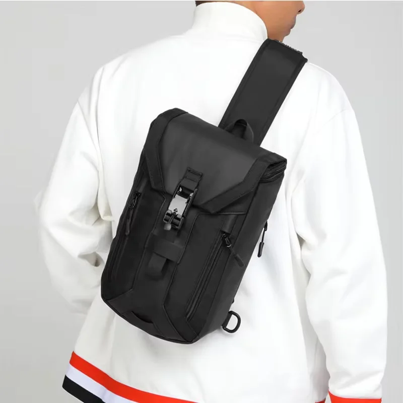 OZUKO Men Waterproof Shoulder Bag Multi-layer Crossbody Bag High Quality Male Messenger Bag for Teenagers Mens Sling Chest Bags