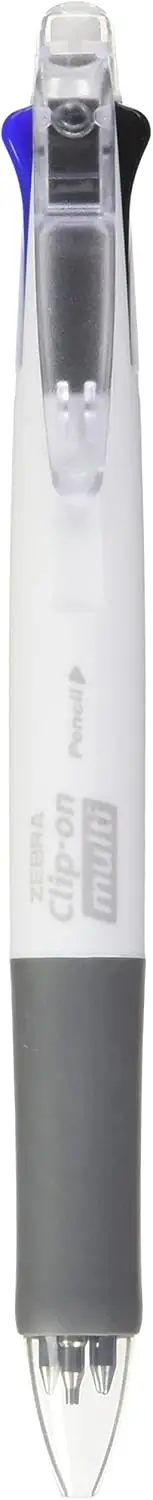 

Multi-Color Clip-On Pen with 4 Ink Colors & Mechanical Pencil, White Barrel