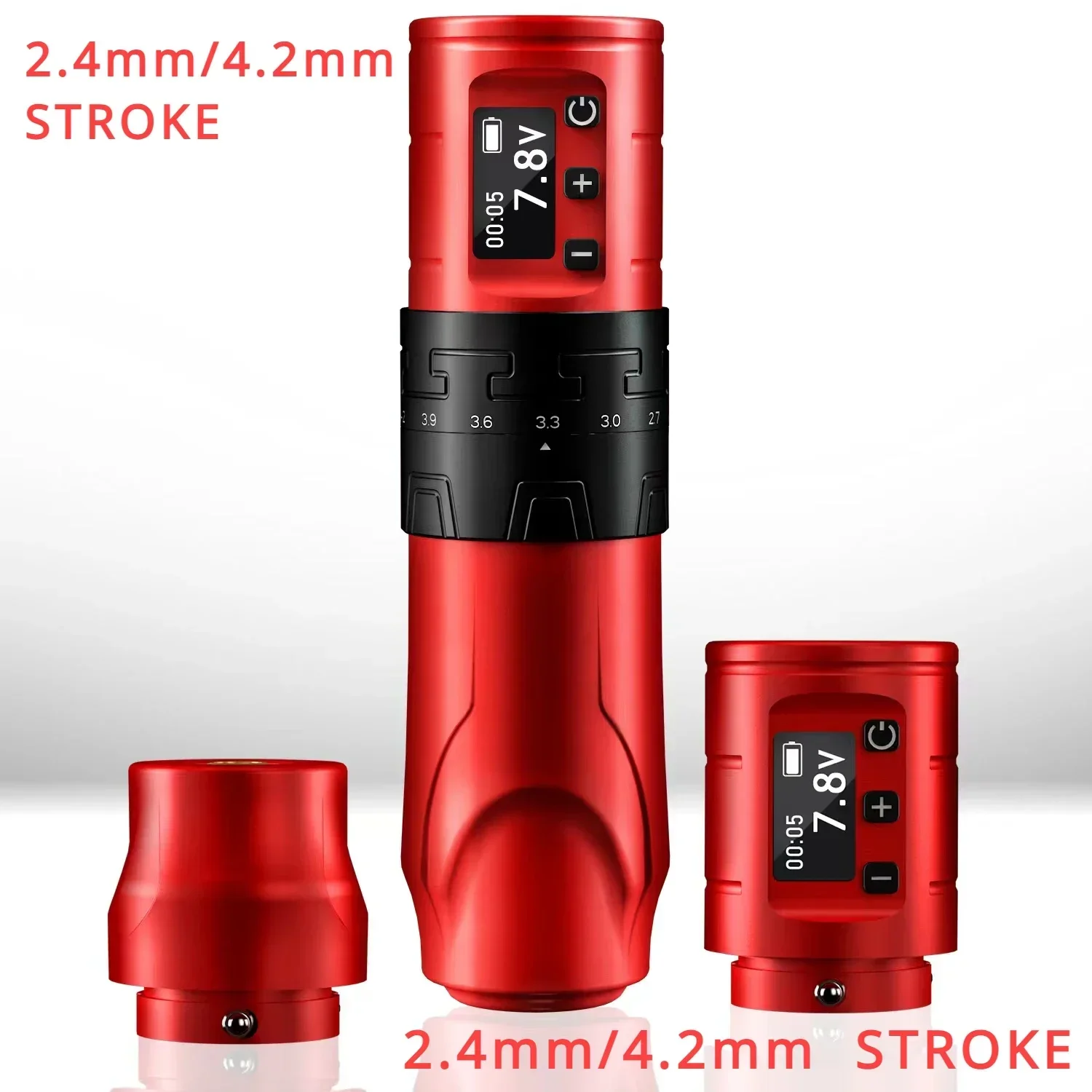 2.4-4.2 adjustable stroke  New arrival hot sales high quality rotary wireless tattoo machine pen 1800mah