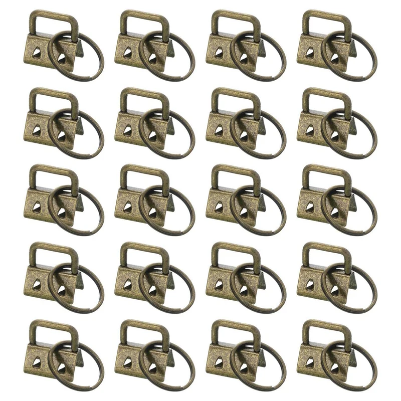 

Key Fob Hardware With Keychain Rings For Bag Webbing ,Bronze Metal Keychain Ring Keychain Hardware 20Piece