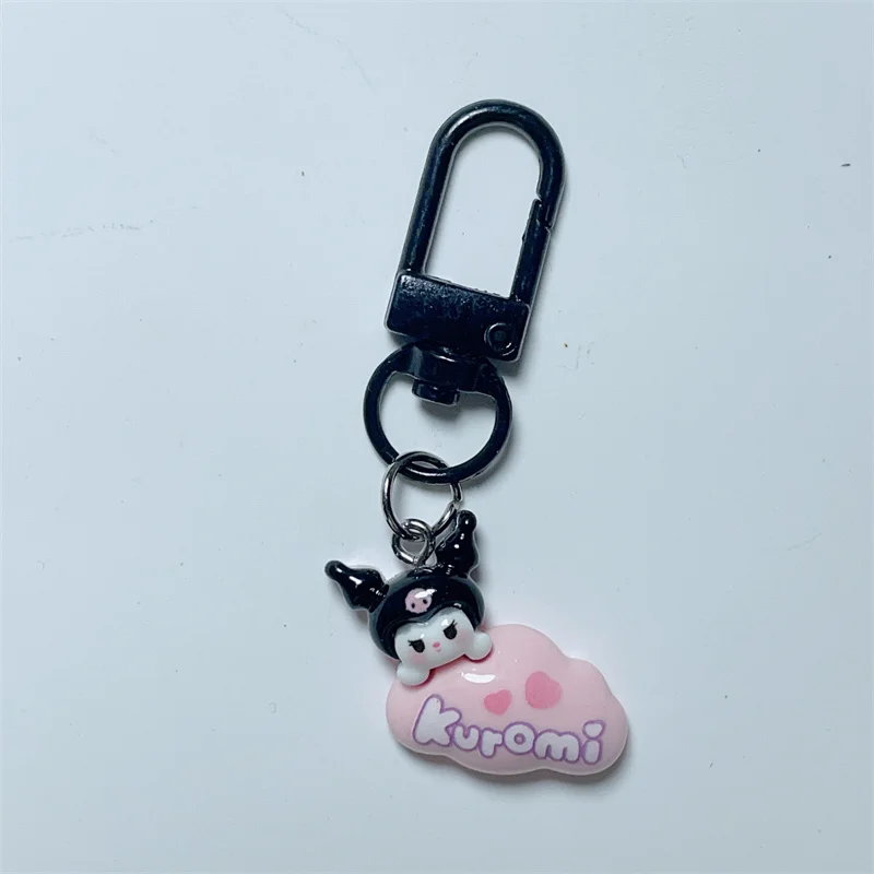 Brelok Sanrio Kuromi Kawaii dzieci zabawki wisiorek z żywicy brelok dziewczyny kreskówka Kuromi kobiety breloczki na telefon prezenty urodzinowe dla dzieci