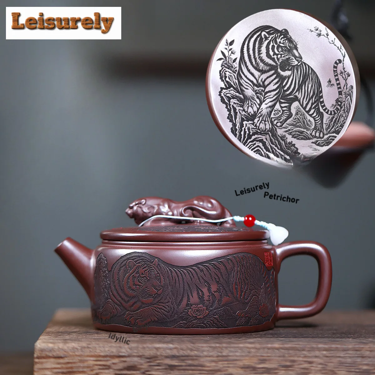 

550 мл Чайники ручной работы Исин из фиолетовой глины Ручной работы Большой калибр Горшок из необработанной руды Камень Красная грязь Чайник Цзыша Чайный сервиз Украшения Подарок