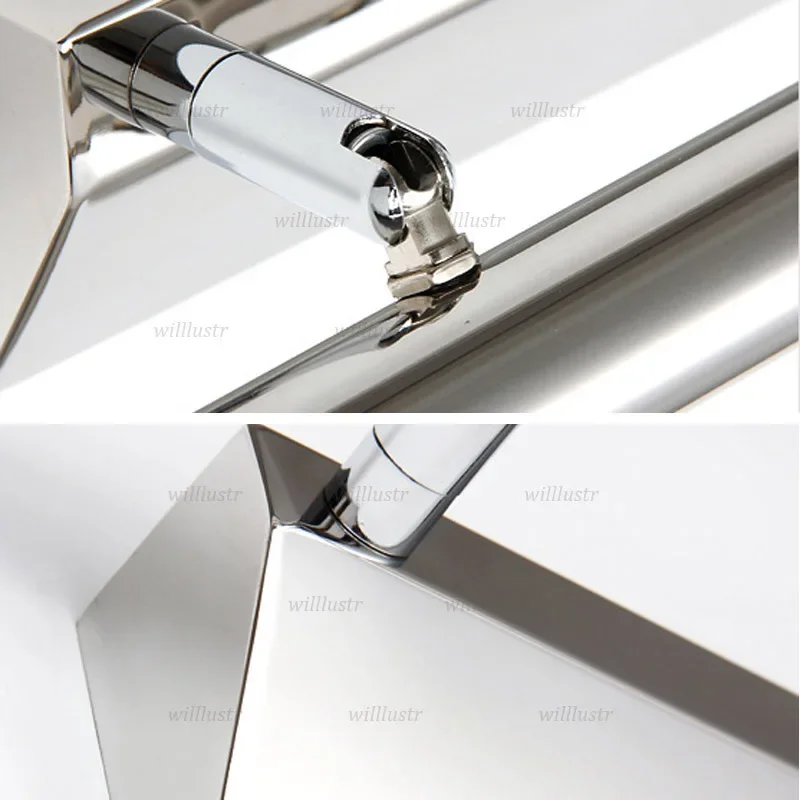 LED Rotatable Metal Wall Lamp Stainless Steel Sconce Bathroom Cloakroom Dressing Room Mirror Vanity Lighting