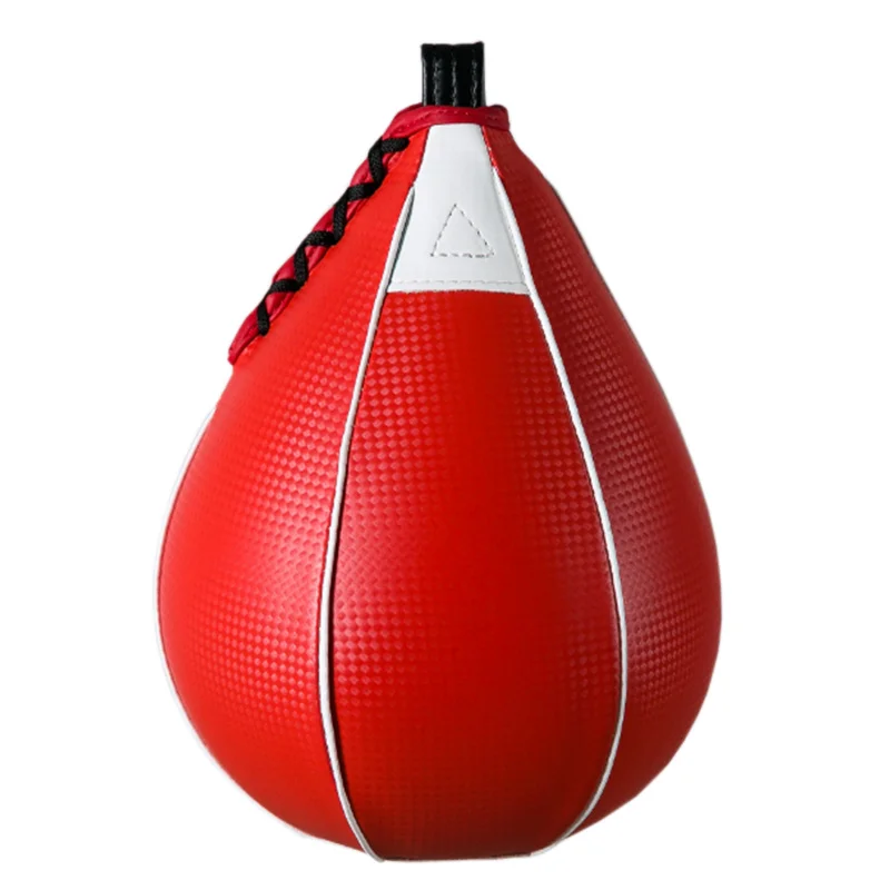 Boxing Speed Ball Pear Shape PU Speed Bag Boxing Punching Bag Swivel Speedball Exercise Fitness Training Ball Leather Inflatable