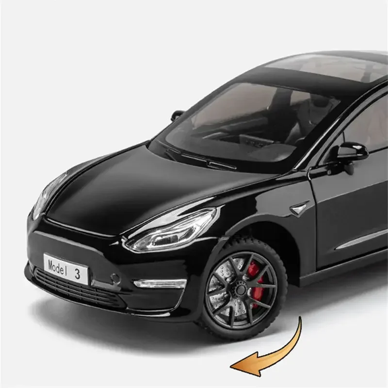 モデル3-1-24合金製ミニカー-ダイキャストメタル玩具車-高シミュレーションサウンド＆ライト-コレクション玩具ギフト