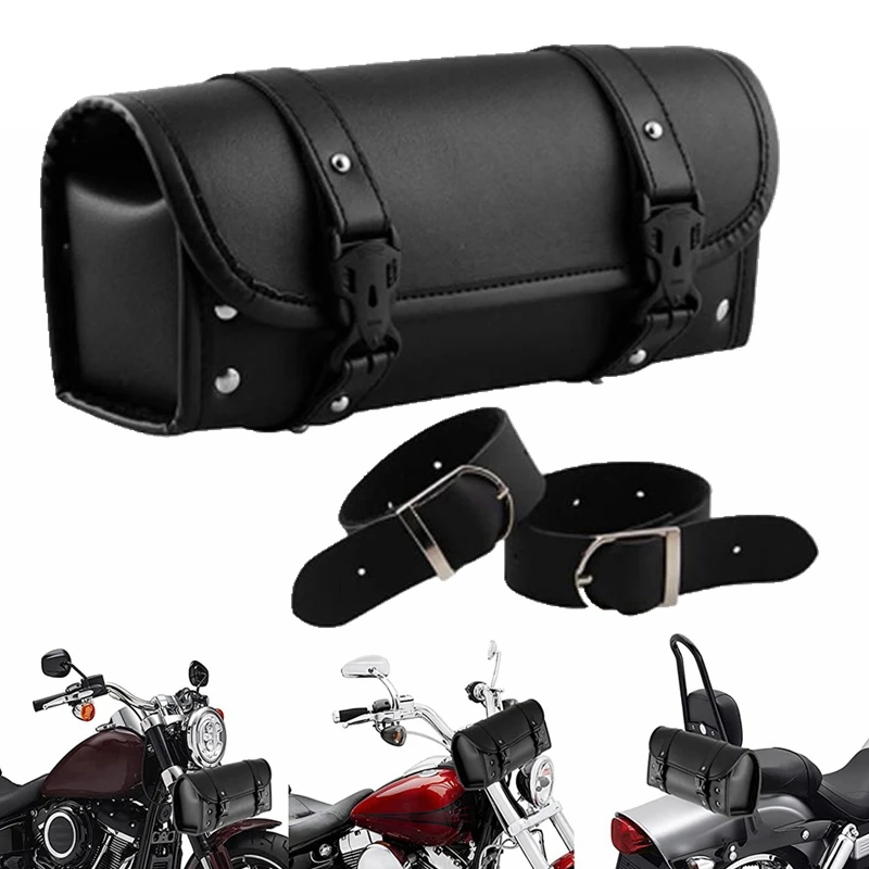 

Universal Motorcycle Saddlebag Model Side PU Leather Luggage Saddle bag Storage Tool Pouch