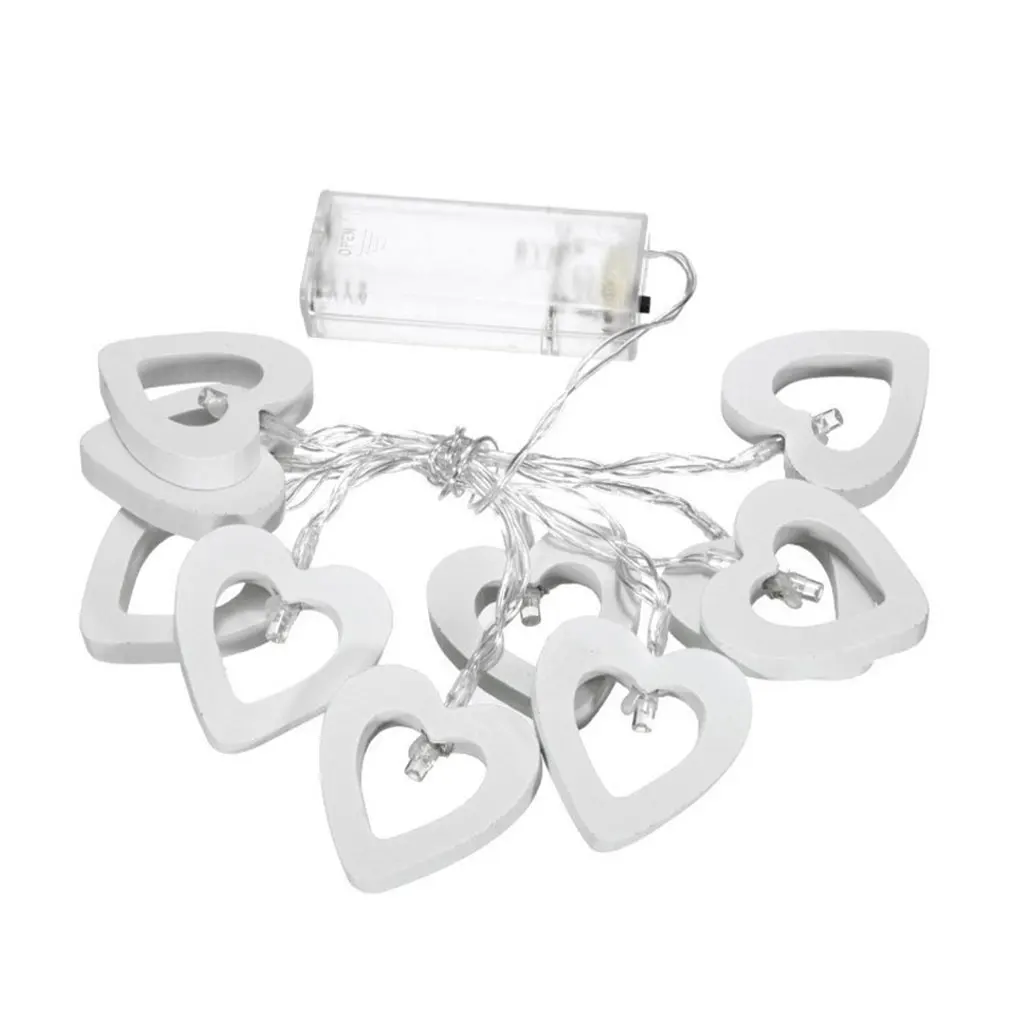 

Heart String Lights Christmas Light Wood Night Lamp Tree Lighting