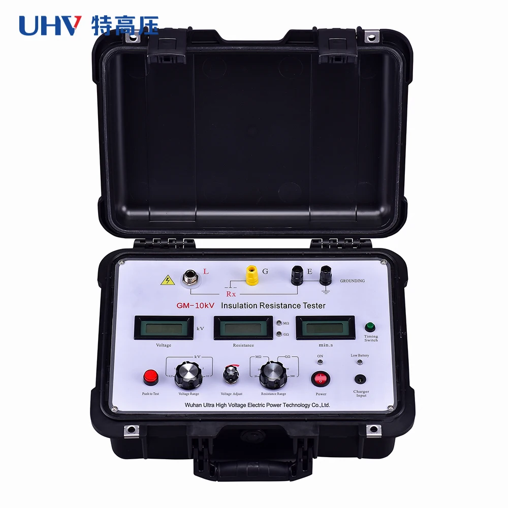 GM-10kV Made In China Potable High Voltage Megohmmeter Digital Insulation Resistance Meter