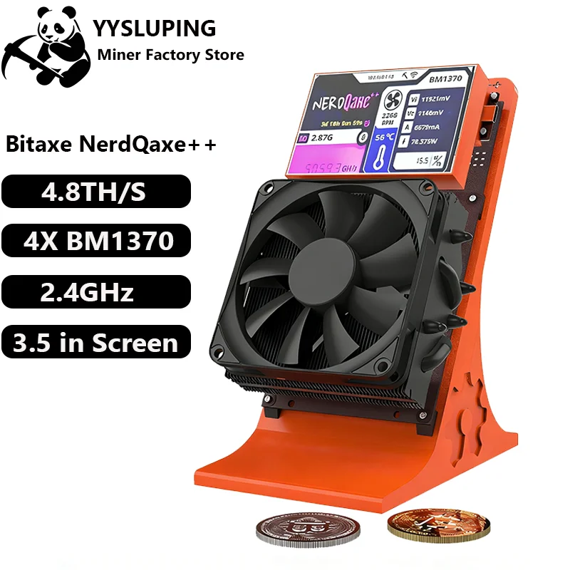 

Bitaxe NerdQaxe++ 4.8TH/s Crypto Miner Special for Bitcoin Low Power Consumption Silent Home Use BTC Mining Hardware Easy Use