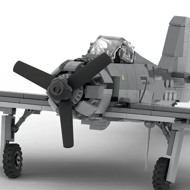 Moc Building Bricks Bomber Model Fw 190 A-8 Fighter Technology Modular Blocks Gifts Christmas Toys DIY Sets Assembly