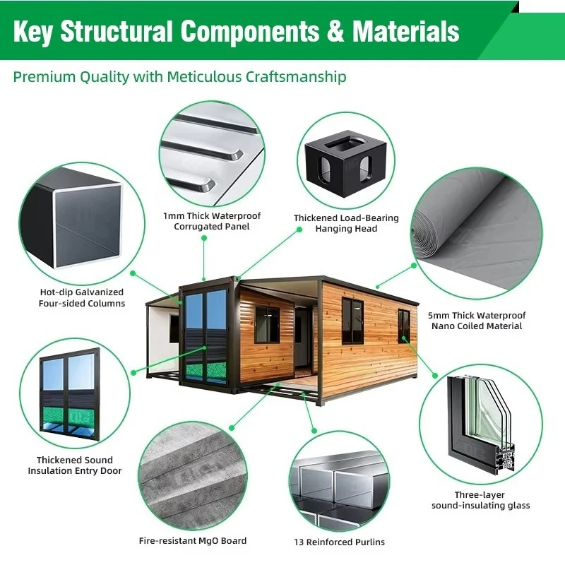 Expandable Container House Manufacturer Factory Direct Sale Folding Home With Double Wing Design For Modern Living Solution