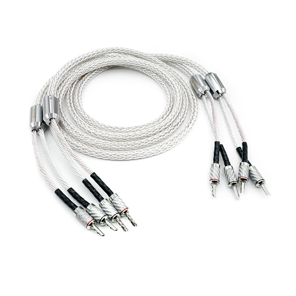 Audiophile Microspace Monocrystalline Copper Silver-plated Audio Speaker Cable HIFI Speaker Cable