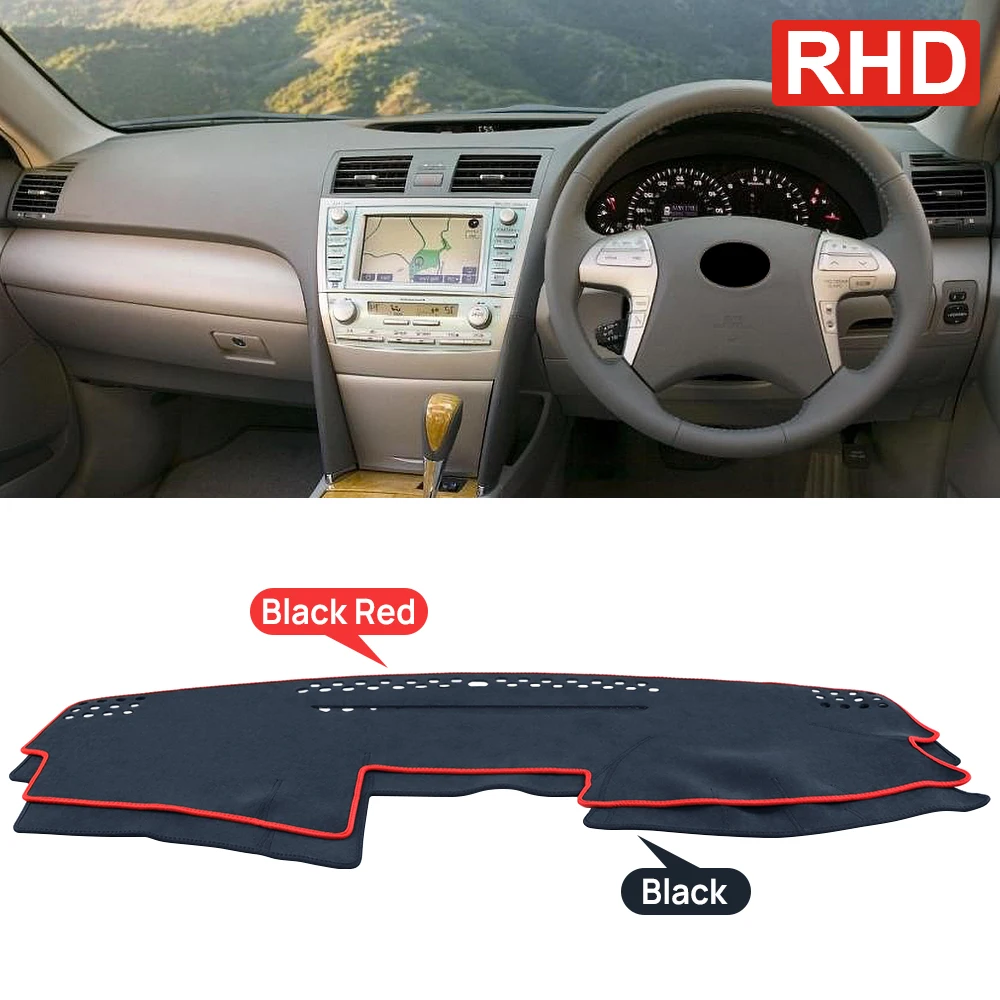 لتويوتا كامري XV40 2007 2008 2009 2010 2011 غطاء لوحة سيارة عدم الانزلاق السجاد المضادة للأشعة فوق البنفسجية تجنب منصات مضيئة الملحقات #3