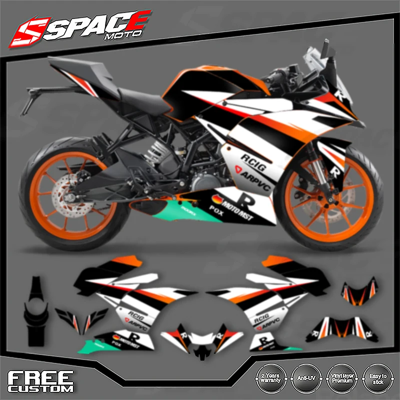 

SPACE Custom Motorcycle Graphics For KTM 2014 2015 2016 RC 14-16 RC250 390 Decal Stickers Kits 003