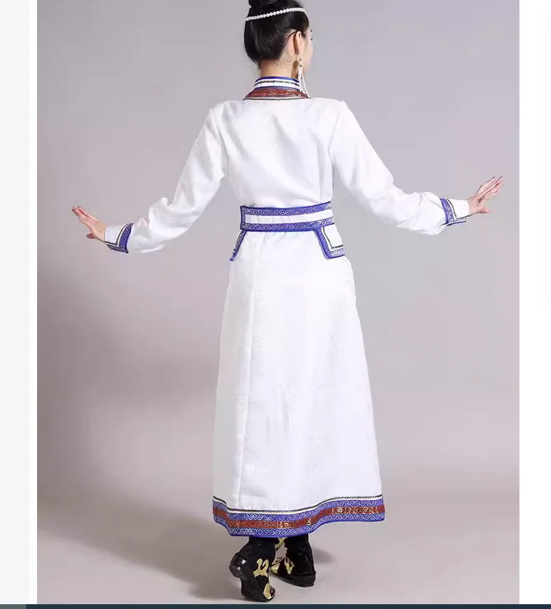 Mongolian clothing women's grassland ethnic style dress long robe